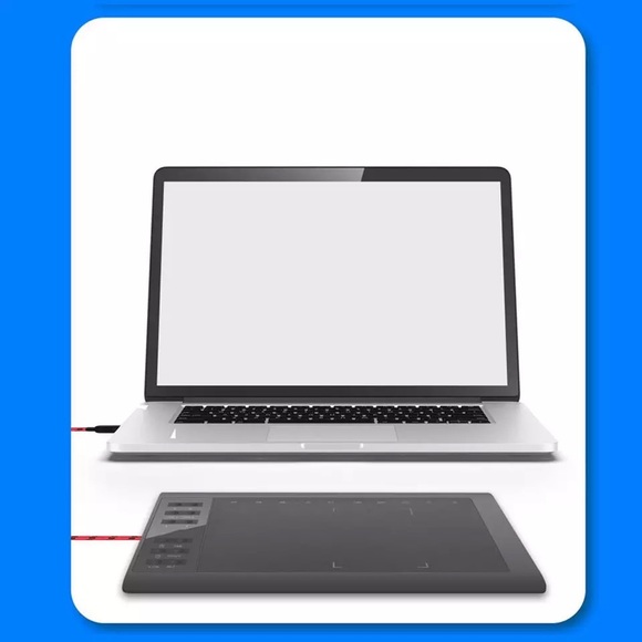 Black VINSA VIN1060PLUS Drawing Tablet Digital Pen Tablet with Stylus 14inch - Picture 4 of 4